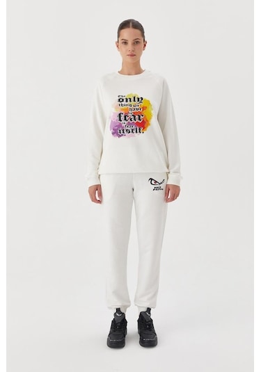No Fear Kadın Sweatshirt Beyaz 72485 001