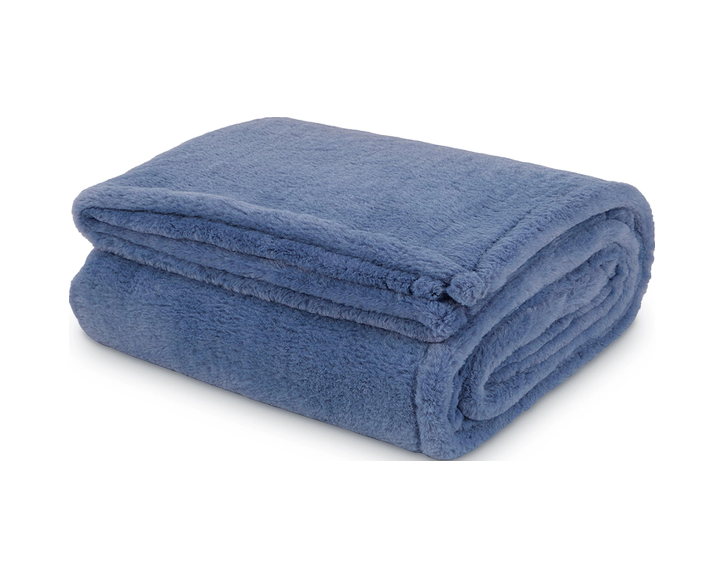 Pufina 200x220 Çift Kişilik Tavşan Tüyü Battaniye İndigo Mavi