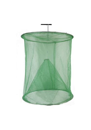 Jeehugo Yeşil Çift Katlı Askı Fly Trap - Nylon Ve Demir Telden Yapılmış, Etkili Ve Yeniden Kullanılabilir Dış Mekan Sinek Tutucu Yem Kasesi Hariç