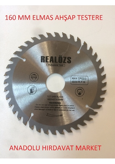 Özs 160 Mm Elmas Daire Testere Sunta Ahşap Testeresi