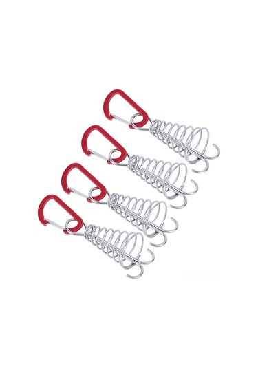 Qingmipy Dış Mekan Kamp Tenteği, Güneş Örtüsü, Platform Sabitleme İçin Paslanmaz Çelik Yaylı Çivi Kanca Aksesuarı 4 Adet Diğer