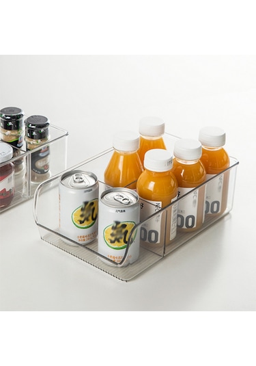 Geeroyoo Şeffaf Pet Buzdolabı Saklama Kutusu - Katlanabilir Ve Düzenleyici Mutfak Organizatörü Şeffaf