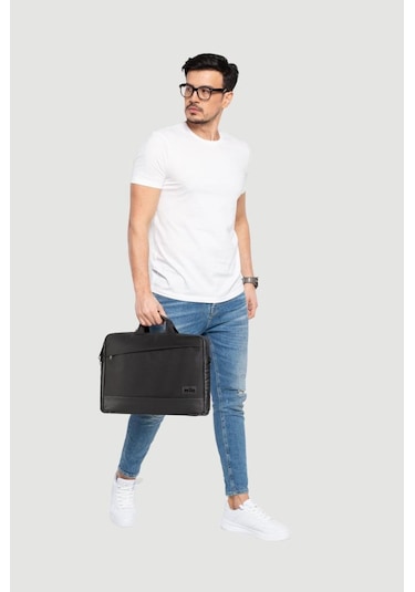 Mila ML-T500 Viena Serisi 15.6" Su Geçirmez Kumaş, Laptop ,Notebook Taşıma Çantası -Siyah