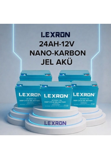 Lexron 24ah 12v Nano-karbon Jel Akü 5 Adet