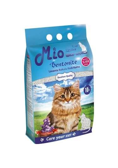 Mio Lavanta Kokulu Kalın Topaklaşan Bentonit Kedi Kumu 10 L
