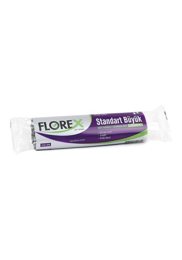 Florex Standart Büyük Boy Çöp Torbası 65x80 Cm 10'lu Rulo Siyah 50 Rulo (500 Adet 1 Koli)