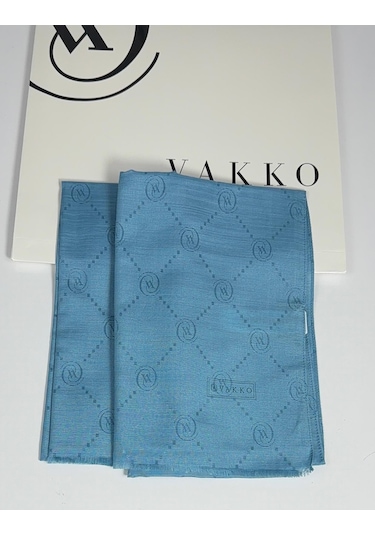 Pamuk İpek Şal - 68 X 200 - 6356 Bebe Mavisi