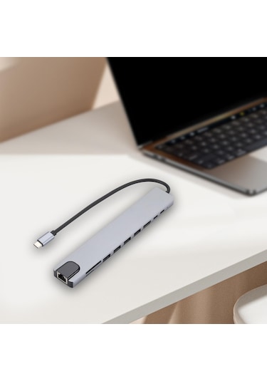 Suntek 10'u 1 Arada Usb C Hub Bağlantı İstasyonu Sağlam