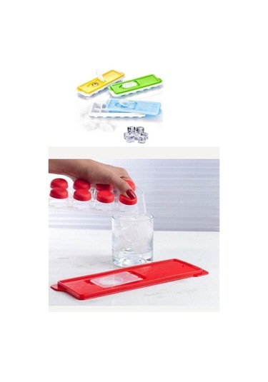 Buffer 12li Kapaklı Yapışmaz Silikon Tabanlı Plastik Küp Buz Kalıbı Diğer