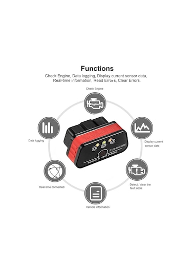 Konnweı Kw902 Mini Bt 5.0 Kablosuz Obd-ıı Araba Oto K19906w