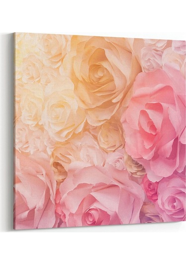 Olla 100x100 Cm 11550k Çiçek Görseli Kare Kanvas Tablo