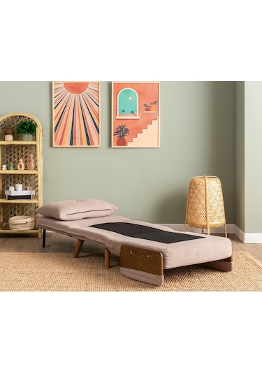 Pafu Cosmo Tekli Katlanır Yataklı Koltuk Bohem Vizon Vizon