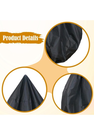 Suntek Veranda Asılı Yumurta Sandalye Kılıfı Bahçe Hava Siyah Çap 147cm