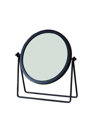 Suntek Metal Dekoratif Ayna 360 Döner Makyaj Aynası Araçları Braket Tipi Siyah