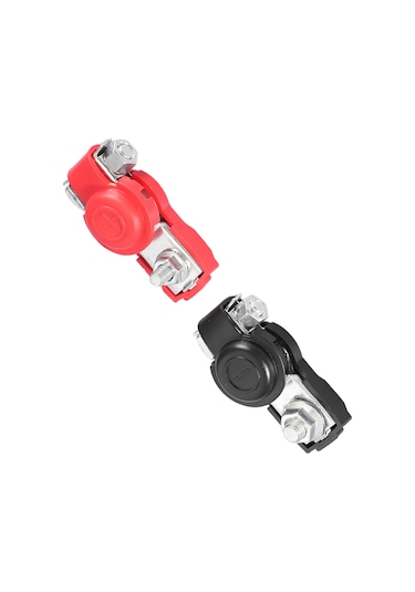 Yaozixa Araç Akü Bağlantı Klembi Galvaniz Çelik 6v/12v - İyi İletkenlikli, Korozyona Dayanıklı Kırmızı-siyah 2 Adet