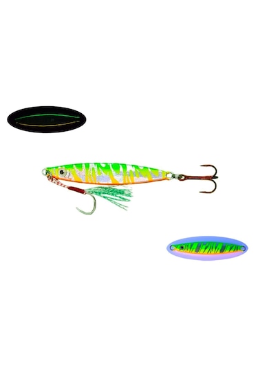 S.f. Sardin Jig 29g Renk: 14 - Sahte Yem Kaşık Rapala -levrek, Palamut, Lüfer, Çinekop, Turna Jig Yem -zebra Glow