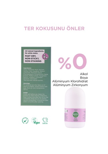 Roys Beauty Doğal Kadın Roll-On Deodorant 50 ML