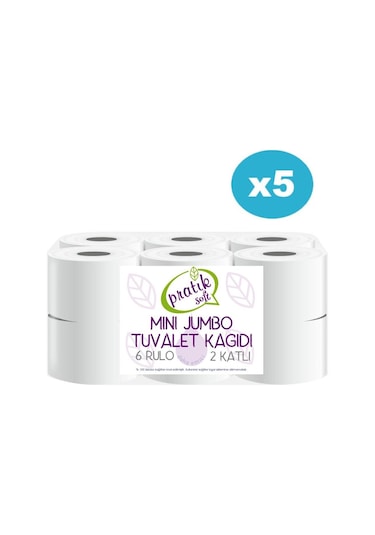 Pratiksoft Mini Jumbo Tuvalet Kağıdı 5 x 6 Rulo