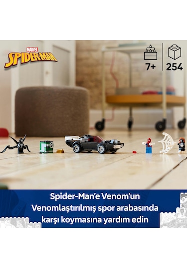 LEGO® Marvel Örümcek Adam, Venom Arabasına Karşı 76309 - 7 Yaş ve Üzeri Çocuklar için Yaratıcı Oyuncak Yapım Seti (254 Parça)