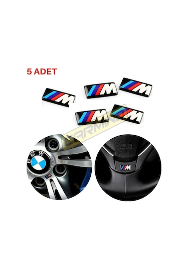 Bmw M Logo Jant Direksiyon Sticker (5 Adet)
