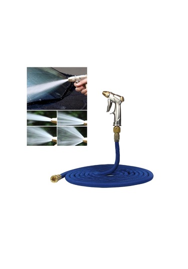 Sones 25ft 2.5m Araba Yüksek Basınçlı Yıkama Aleti Teleskopik Su Borusu Seti Mavi