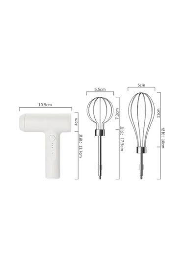 Ulzyvf Kek Krem Karıştırma Taşınabilir Elektrikli Yiyecek Beyaz, Küçük Mutfak Aidesi Beyaz