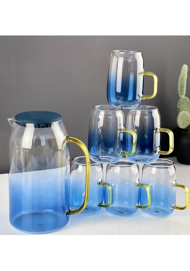 Arow Sürahi Seti 7 Li Cam Tr-3451