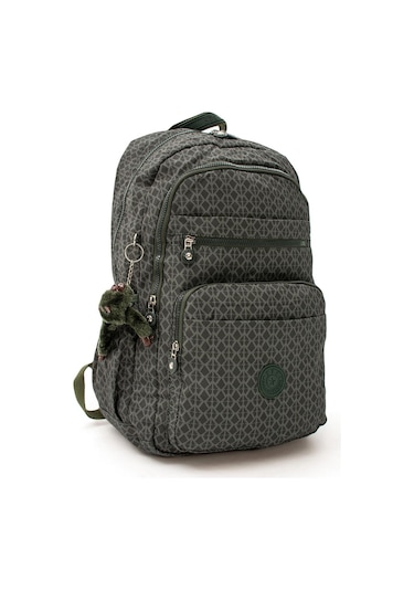 Ultra Hafif Çok Cepli Su Geçirmez Sırt Çantası Unisex Desenli Haki Yeşili Model: 571-1b - Haki