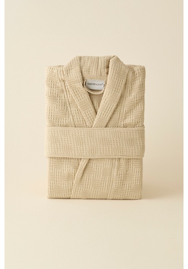 Kaşmir Home İris Waffle Bornoz Bej L-xl Bej