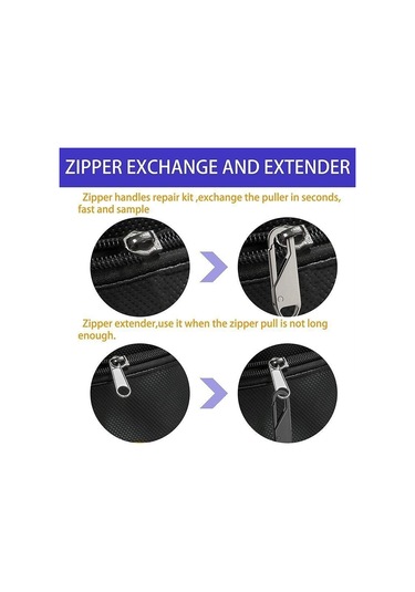 Siyah 5/10/15 Adet  Çıkarılabilir Fermuar Kafası Anında Fermuar Tamir Takımları Fermuar Kaydırıcı Dıy Dikiş Zanaat Dikiş Kitleri Fermuarlar 10pcs