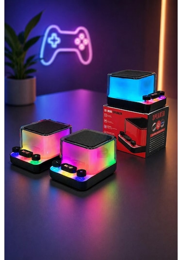 Jrl Z6 Mini Rgb Işıklı Kablosuz Bluetooth Hoparlör - Mekanik Klavye Tuşlu, Speaker