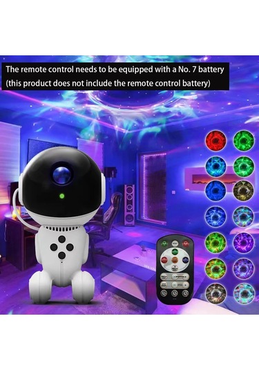 Robot Yıldızlı Gökyüzü Lamba Masa Lambası Siyah Delik Göz