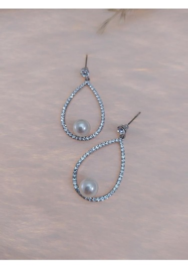 Hdmarketim Swarovski Taşlı Inci Doğal Taşlı Küpe Çok Renkli