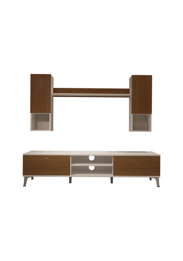 Decoraktiv Eko 5da Mdf Dvd Gold Tv Ünitesi Tv Sehpası Beyaz - Ceviz