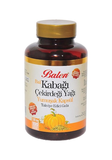 Balen Bal Kabağı Çekirdeği Yağı Yumuşak Kapsülü 1380 MG 100kapsül