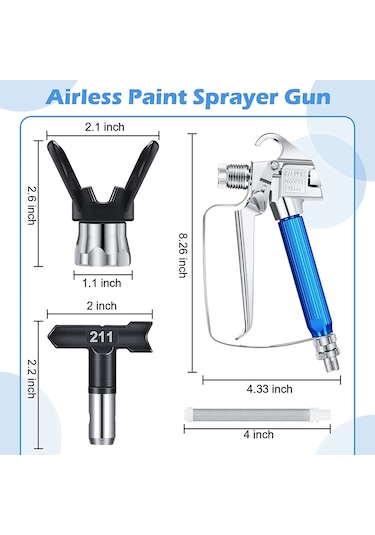 Xurunkeji 12 Adet Airless Boya Püskürtme Makinesi, Nozul Koruyucu, 5 Püskürtme Ucu Ve Airless Püskürtme İçin 5 Airless Boya Püskürtme Filtresi