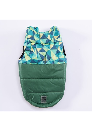 Pawstar Yeşil Diametro Puf Yelek Köpek Yeleği Köpek Yağmurluk