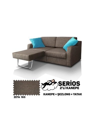 Serios Şezlonglu Yataklı Kanepe - Zeta 163