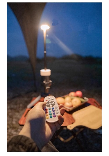 Shufa Glampıng Taşınabilir Kamp Işığı Uzun Şarj Süresi Uzaktan Kumanda Alüminyum Teleskopik Tripodlu Lamba 10,000 Ma Gri