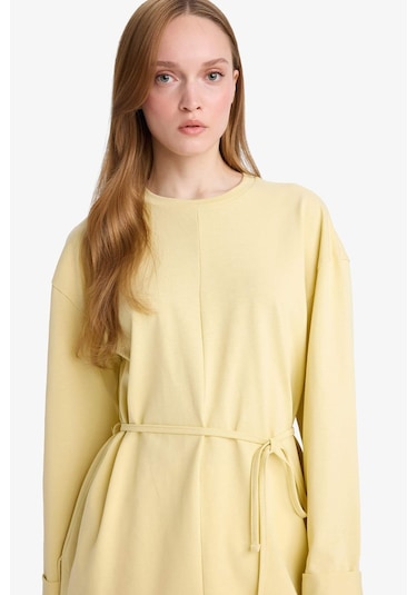 Defacto Loose Fit Bisiklet Yaka Uzun Kollu Tunik F4850ax25aubg761 Bej