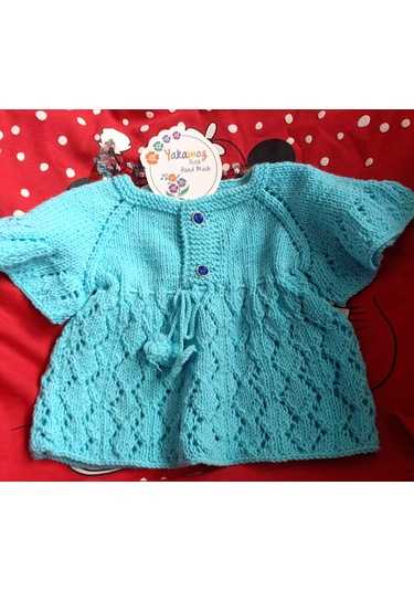 Yakamoz Butik Vintage Bebek Elbisesi Mavi