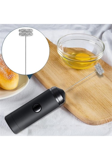 Soulader Elektrikli Süt Köpürtücü Kremalı Köpük Yapma Makinesi Profesyonel Paslanmaz Çelik French Press El Blenderı İçin Ev Ofis Kullanımı Siyah