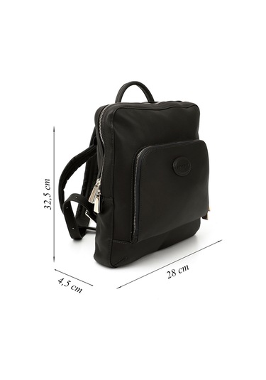 Gönderir Siyah Hakiki Deri El Ve Sırt Çantası siyah