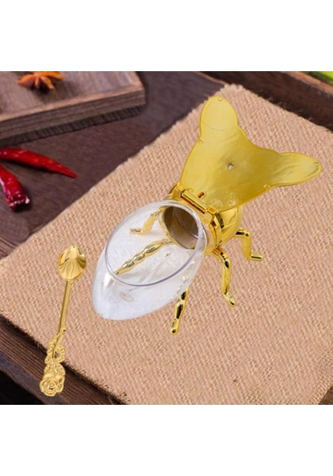 Pazly Suntek Arı Bal Kavanozu Çok İşlevli Mutfak Ve Ev Kullanımı Altın Renk Altın