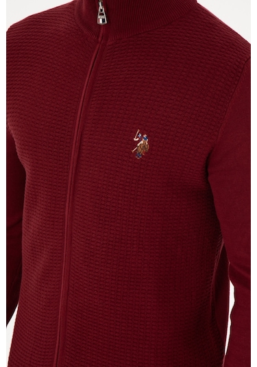 U.s. Polo Assn. Erkek Bordo Hırka Triko 50288871-vr014 Bordo