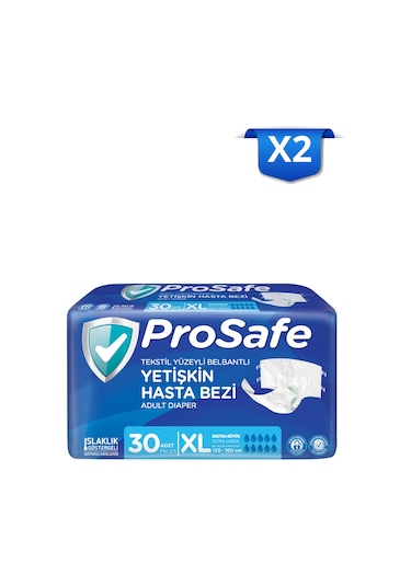 Prosafe Belbantlı Yetişkin Hasta Bezi Xlarge 30'lu X2 XL