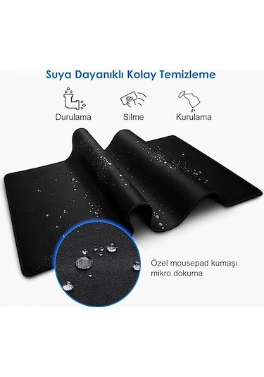 Büyük Boy Mousepad Siyah Gaming Mouse Pad 70x30 Cm