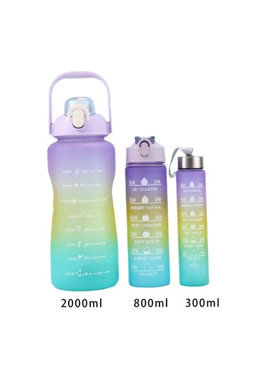 Suntek Magideal 3 Adet Spor Su Şişesi Yeniden Kullanılabilir Stil-b