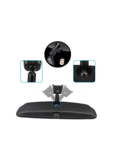 Gmax İç Dikiz Aynası Üniversal Mandallı Nova Tip Yapıştırıcı İle Birlikte GLZ00504009 Siyah Fx-N07 SY-221