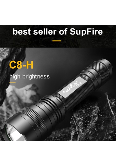 Cbtx Superfıre C8-h 1200lm Taşınabilir El Feneri Yüksek Parlaklık 15w Gece Lambası, 4000mah Pil İle